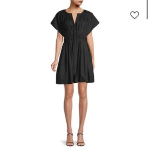 Rebecca Taylor Black Short Sleeve Smock Dress